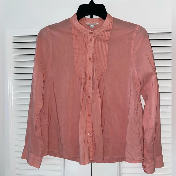 Lucky brand long sleeve Vicky Pintuck top - Picture 1 of 6